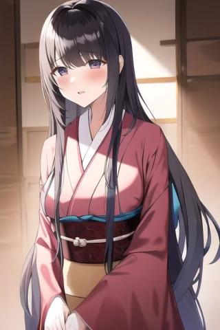 long hair, woman, Masterpiece, kimono